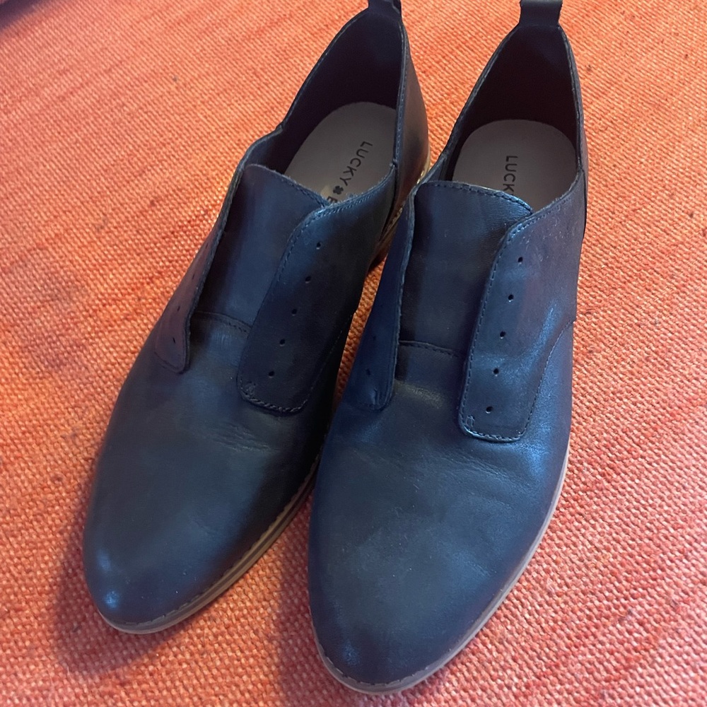 Excellent Condition Lucky Brand black leather oxfords